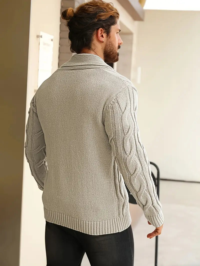 Modische Strickjacke mit Knopfleiste für Männer