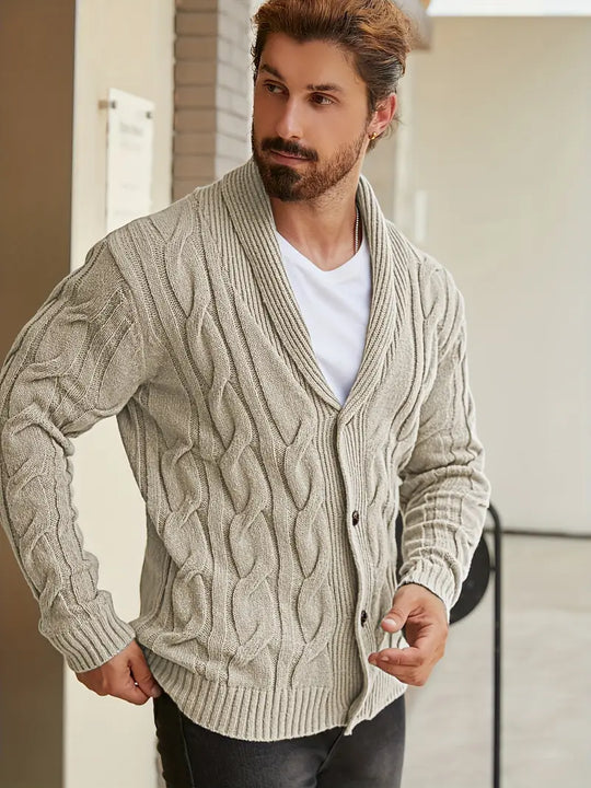 Modische Strickjacke mit Knopfleiste für Männer